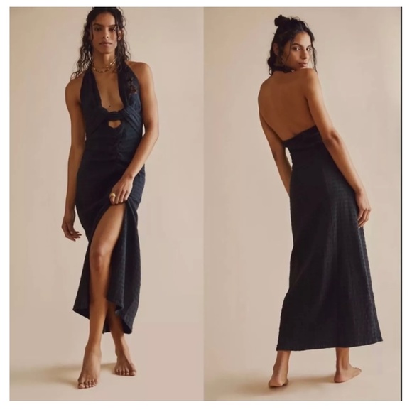 NWT FREE PEOPLE ENDLESS SUMMER NYA MAXI DRESS IN BLACK-Small - Picture 4 of 8
